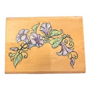 Stampendous! Morning Glories Flowers H082 Rubber Stamp